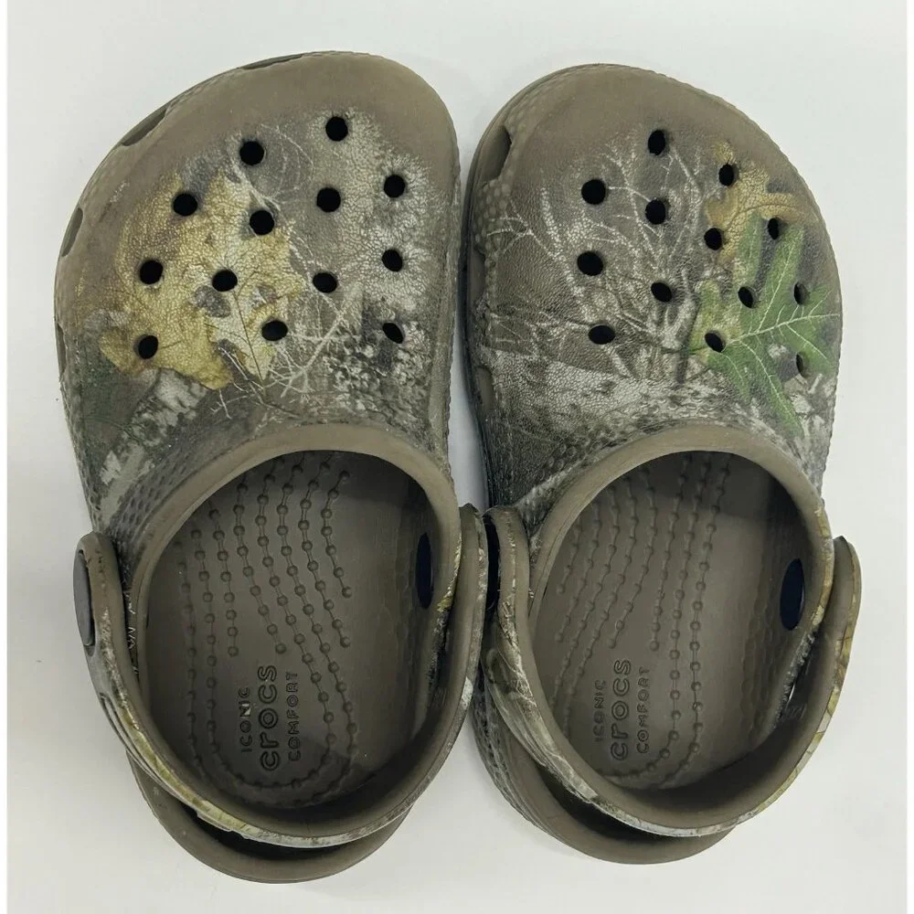 Crocs Classic Clogs Sandals Camo Outdoor Lightweight Baby Toddler Size C5